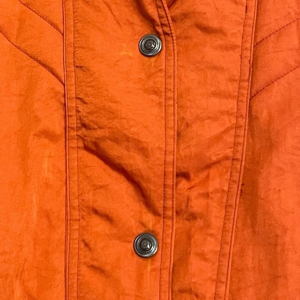 Fera Vintage Orange Ski & Snow Winter Softshell Puffer Jacket 70s 80s Style - Picture 9 of 14